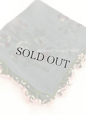 画像2: キュタフヤ・タウシャンル：木版｜アンティークイーネオヤスカーフ｜シルク糸｜時計草