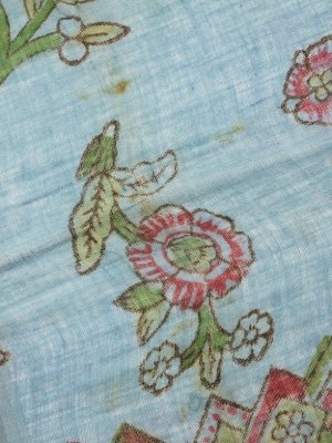 画像6: マルマラ地方：木版アンティークオヤスカーフ・キリットリ｜イーネオヤ｜アンティークブルー