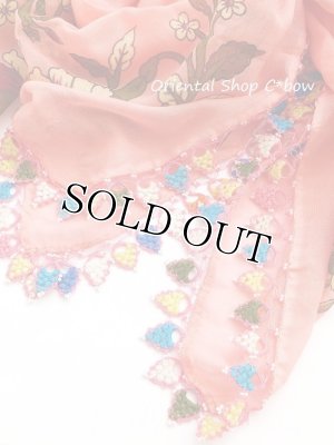 画像6: アダナ：アンティークオヤスカーフ：ボンジュックオヤ｜カラフル・アンティークピンク