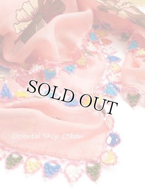 画像2: アダナ：アンティークオヤスカーフ：ボンジュックオヤ｜カラフル・アンティークピンク