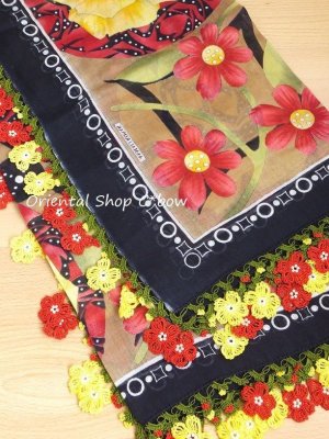 画像10: バルッケシル：大判トゥーオヤスカーフ｜ミッドナイトブルー×イエローレッド