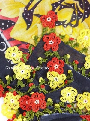 画像4: バルッケシル：大判トゥーオヤスカーフ｜ミッドナイトブルー×イエローレッド