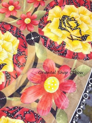 画像12: バルッケシル：大判トゥーオヤスカーフ｜ミッドナイトブルー×イエローレッド