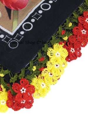 画像14: バルッケシル：大判トゥーオヤスカーフ｜ミッドナイトブルー×イエローレッド