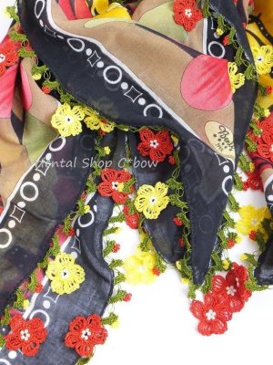 画像9: バルッケシル：大判トゥーオヤスカーフ｜ミッドナイトブルー×イエローレッド