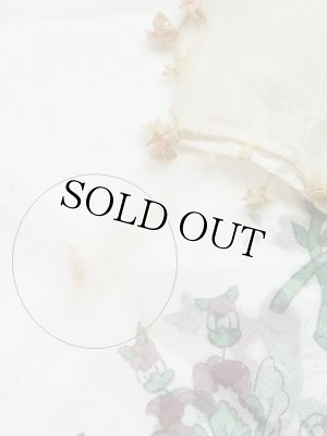 画像7: オデミシュ｜アンティークオヤスカーフ｜珍しいナイロン糸イーネオヤ｜クリーム