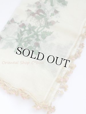 画像4: オデミシュ｜アンティークオヤスカーフ｜珍しいナイロン糸イーネオヤ｜クリーム