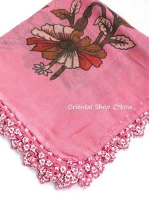 画像7: カッパドキア：ボンジュック・アンティークオヤスカーフ｜アンティークピンク