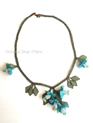 画像4: 日本発送★シルクイーネオヤネックレス：水仙｜ターコイズ