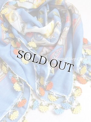 画像3: バルッケシル：大判トゥーオヤスカーフ｜スカーブルー