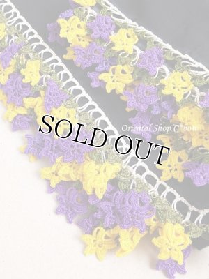 画像4: バルッケシル：大判トゥーオヤスカーフ｜ブラック×レモンパープル