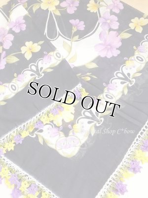 画像6: バルッケシル：大判トゥーオヤスカーフ｜ブラック×レモンパープル