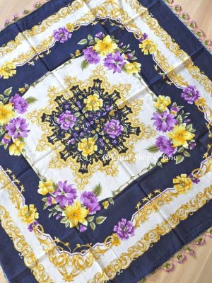 画像10: バルッケシル：大判トゥーオヤスカーフ｜濃紺パープル