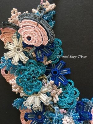 画像3: 華やか☆ビジューネックレス☆ボリューム・オヤ｜ブルーピンク系