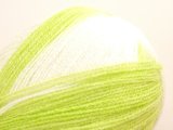 ボディタオル[リフ・エコたわし]製作毛糸イエローグリーン×ホワイト