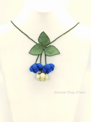 画像4: 日本発送★シルクイーネオヤネックレス｜コロコロ実｜ブルー