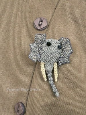 画像6: 日本発送★シルクイーネオヤブローチ｜ゾウさん