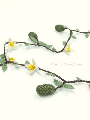 画像10: 日本在庫分★C*bowオリジナル★シルクイーネオヤ：ネックレス｜ロング｜オリーブ・モスグリーン