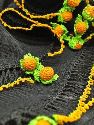 画像1: ナウルハン｜アンティークイーネオヤスカーフ｜シルク糸｜ポルタカル|オレンジ