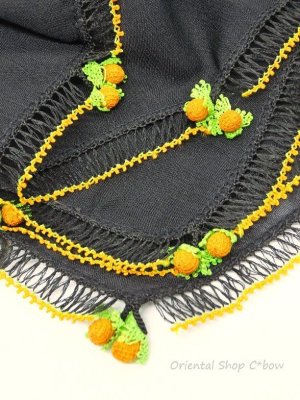 画像4: ナウルハン｜アンティークイーネオヤスカーフ｜シルク糸｜ポルタカル|オレンジ