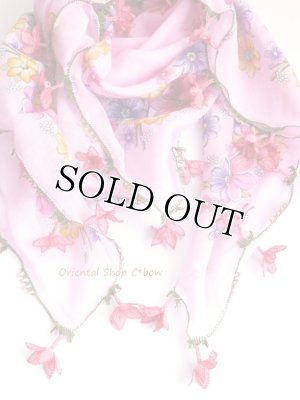 画像3: オデミシュ：イーネオヤスカーフ｜大きなお花｜ピンク