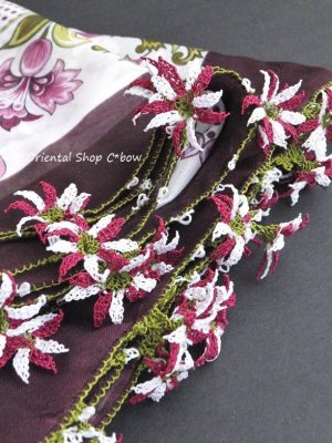 画像8: オデミシュ：イーネオヤスカーフ｜オンヤプラック（１０枚葉）｜ボルドー