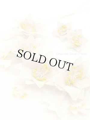 画像2: シルクイーネオヤネックレス：ボリューム水仙・・クレマチス｜花嫁｜ピアスセット