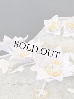 画像7: シルクイーネオヤネックレス：ボリューム水仙・・クレマチス｜花嫁｜ピアスセット