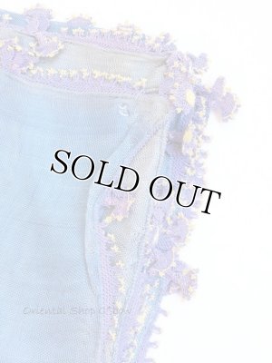 画像9: アイドゥン｜アンティークオヤスカーフ｜シルク糸｜アンティークブルー