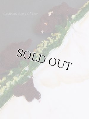 画像6: アイドゥン｜アンティークオヤスカーフ｜シルク糸｜ボルドー