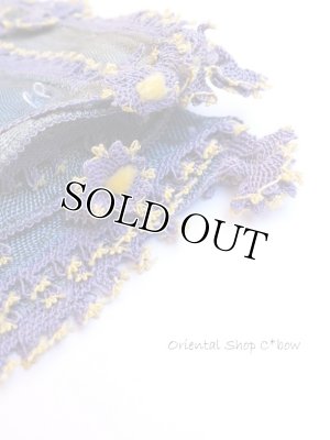 画像6: アイドゥン｜アンティークオヤスカーフ｜シルク糸｜アンティークブルー