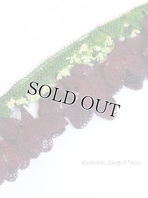 画像7: アイドゥン｜アンティークオヤスカーフ｜シルク糸｜ボルドー