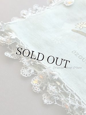 画像4: オデミシュ｜アンティークオヤスカーフ｜シルク糸イーネオヤ｜アンティークブルー