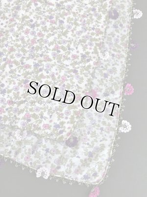 画像10: カッパドキア☆オヤ付コットン花・細長スカーフ・小花柄｜パープル系