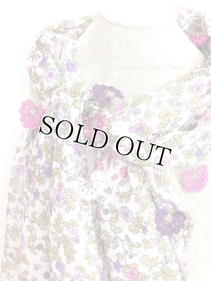 画像2: カッパドキア☆オヤ付コットン花・細長スカーフ・小花柄｜パープル系