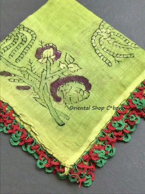 画像6: マルマラ地方：木版アンティークオヤスカーフ｜メキッキオヤ｜ぐりーん