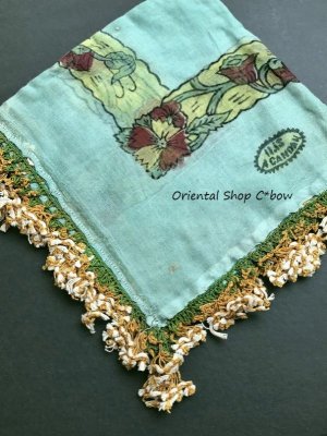 画像5: マルマラ地方：薄手木版アンティークオヤスカーフ｜面白いイプリッキオヤ｜アンティークブルー