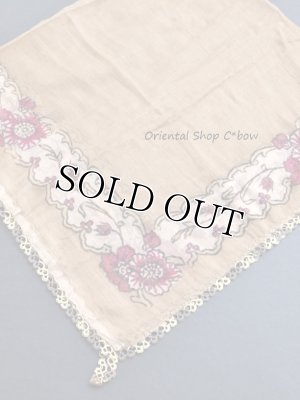 画像3: マルマラ地方：薄手木版アンティークオヤスカーフ｜メキッキオヤ｜シナモン