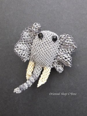 画像4: 日本発送★シルクイーネオヤブローチ｜ゾウさん