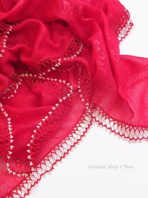 画像3: カッパドキア｜無地大判｜トゥーボンジュックオヤスカーフ｜ピジョンレッド