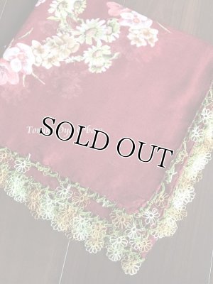 画像3: ◆日本発送★カッパドキア｜大判メキッキオヤスカーフ｜ボルドー×グリーン系