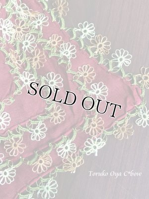 画像4: ◆日本発送★カッパドキア｜大判メキッキオヤスカーフ｜ボルドー×グリーン系