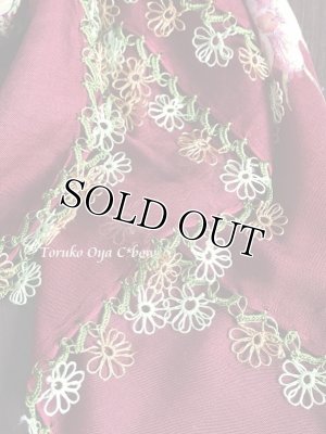 画像5: ◆日本発送★カッパドキア｜大判メキッキオヤスカーフ｜ボルドー×グリーン系