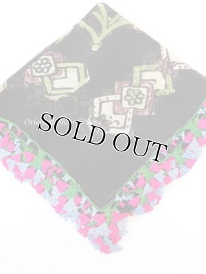 画像2: ブルサ｜木版アンティークオヤスカーフ・シルク糸