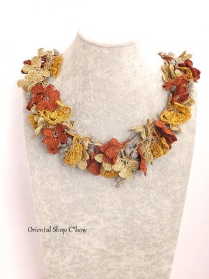 画像2: 華やか☆ビジューネックレス☆ボリューム・オヤ｜ブラウン系