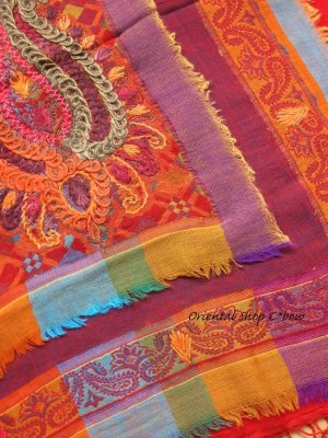 画像5: 日本発送★ウール｜三重トリプル★手刺繍やわらかストール