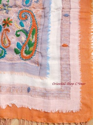 画像5: 日本発送★ウール｜三重トリプル★手刺繍やわらかストール