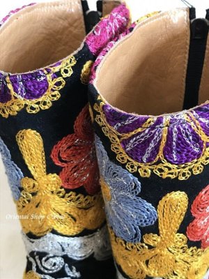 画像4: 日本発送★スザーニ・SUZANI｜刺繍ショートブーツ｜３６号（２３ｃｍ）