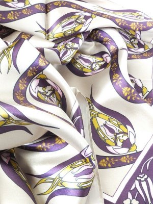 画像4: チューリップ★サテンスカーフ｜ベージュ・ピンク系