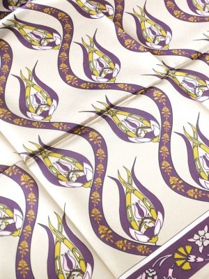 画像3: チューリップ★サテンスカーフ｜ベージュ・ピンク系